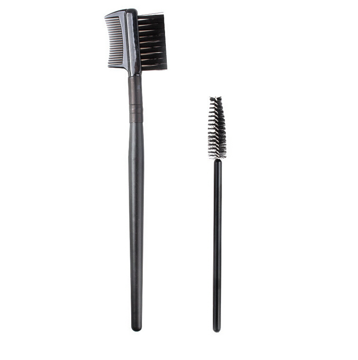 2PCS Eyelash Brush + Eyebrow Comb Makeup Brush Set Professional Volume
