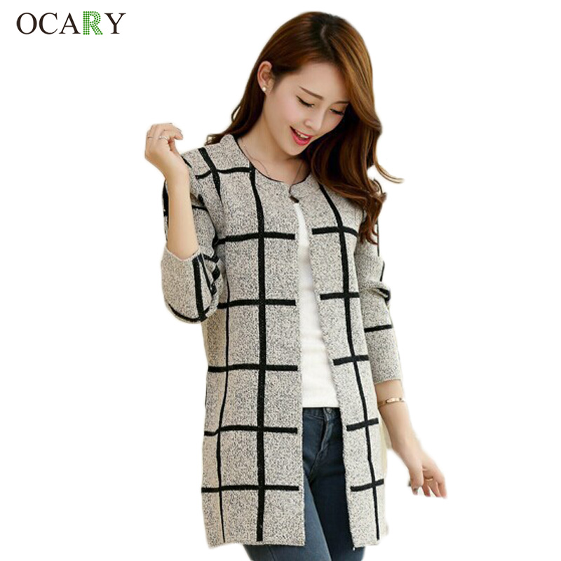 Loose Long Cardigan Women Knitted Sweaters For Ladies Plus Size Striped Cardigans 2015 Women Fashion Casual Tricotado