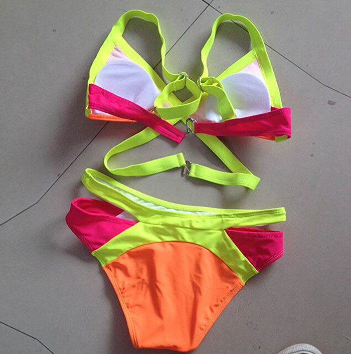 New 2015 Bikinis Women Sexy Women\'s Bikini Set Push-up Padded Bra Swimsuit Bathing Suit Swimwear (21)