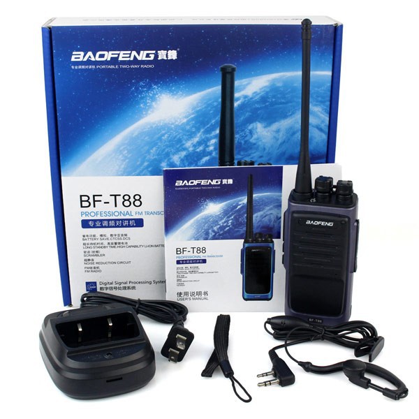 Black Walkie Talkie BAOFENG T88 UHF (4)