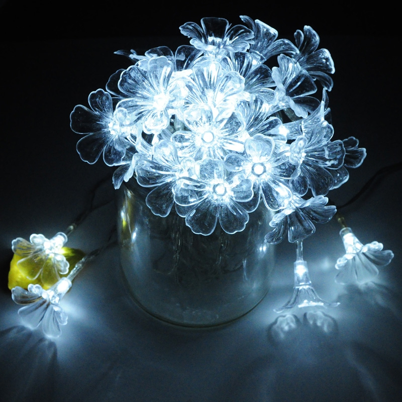 Unique romantique de mariage de vacances arbre de noël décoration Led fleur artificielle chaîne de guirlande de lumière, 10 m 22.
