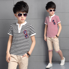 5 children’s clothing male child set summer 2016 8 child boy 7 short-sleeve T-shirt 9 twinset 10 12
