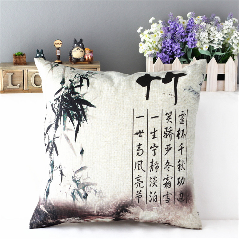Vintage chinses square cushion cover creative fashion pillow case pilow cover wedding cushion case boys and girls gift pc15         