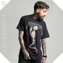 Brand YEEZUS T Shirt Hip Hop Tee 2016 Summer Streetwear Cotton skull Printed Harajuku T-Shirts High Quality Skate Tshirt homme