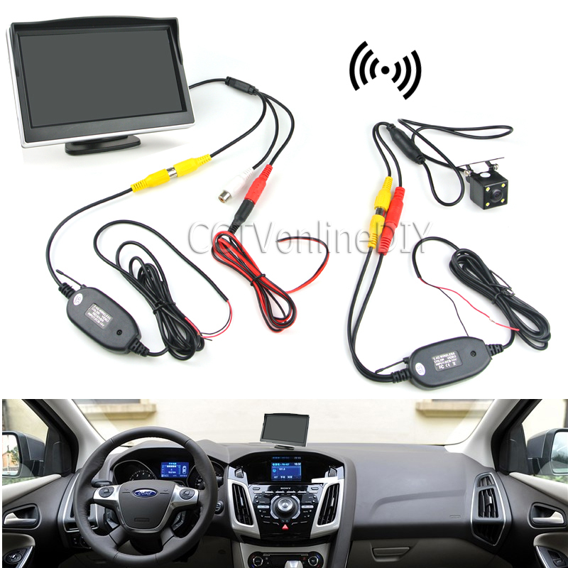 Car Rearview Backup System Wireless Waterproof Reversing Camera + 5 Car Rearview Backup System Wireless Waterproof Reversing Camera + 5