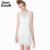 White Lace Dress Women Sleeveless Summer Dresses Elegant Patchwork Hollow Out Ladies Dress Women Dresses Plus Size 2016