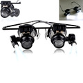 20x Magnifying Eye Magnifier Glasses Jeweler Watch Repair Magnifier With 2 LED Lights New Loupe Microscope