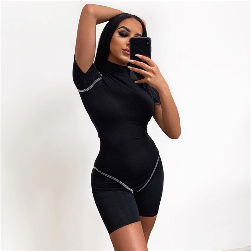 biker short jumpsuit