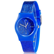 Willis For Mini Women’s Watches Flower Print Round Dial Analog Wrist Watch With Sparkling Plastic Strap 0450