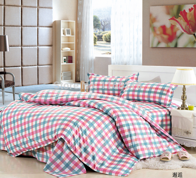100% Cotton bedding sets, bedclothes, duvet cover, bedspread, high quality, Free shippingsheet spread linen