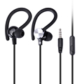 Newest Sport Earhook In Ear Earphones Headset Headphone with mic For iPhone Samsung Xiaomi MP3 High