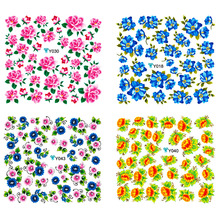 2015 new nail decorations Nail Beauty Water Transfer to Nail Stickers wholesale 12 Sheets set