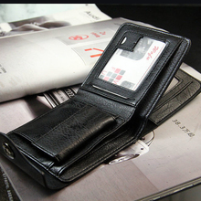 3 Fold Solid Color Carteira Masculina Couro Genuine Leather Men Wallet Desigual Man Hasp Coin Bag