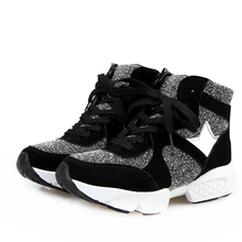 Nilanya The fashion spring and autumn period and the leisure shoes High help lace up sneakers