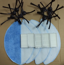 5pair side Brush+5pcs hepa Filter+5pcs Mop Cloth for chuwi ilife V3 V3+ V5 (CW310) V5 PRO chuwi ilife v5 replacement parts