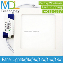 Square LED Panel Lights SMD 2835 110 265V LED Recessed Ceiling Panel Down Lights 3W 4W