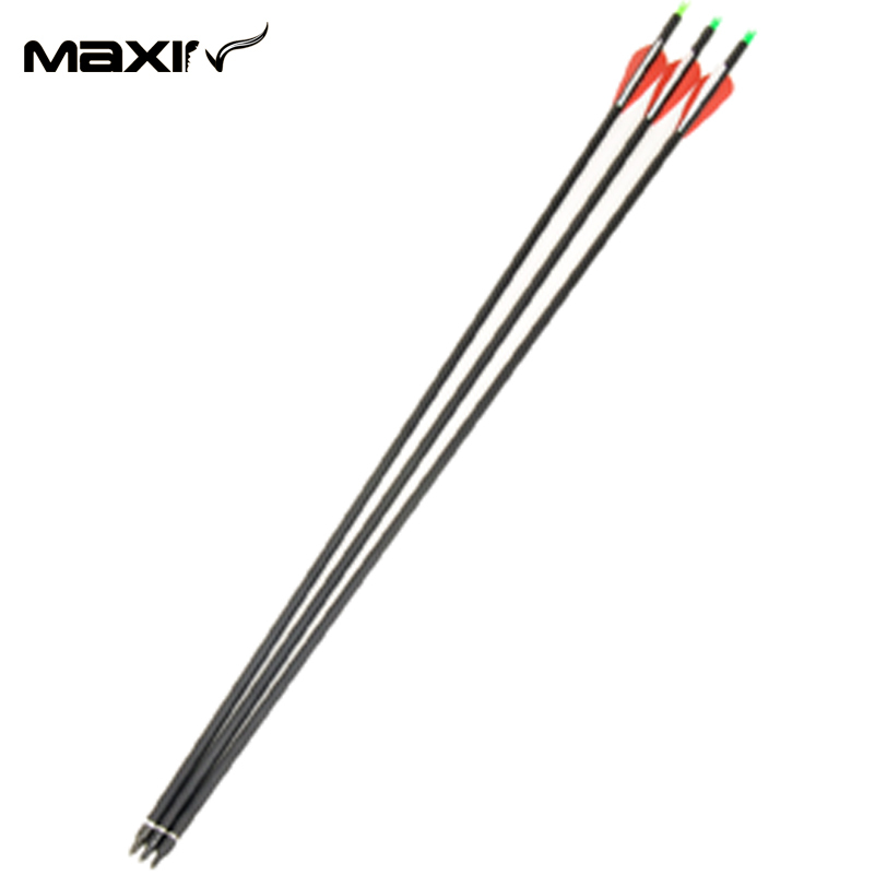 Bow Arrows 3pcs lot Arrow in Hunting 30 75cm Archery Carbon Arrows Suppliers Mixed Carbono Spine