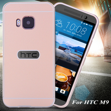 M9 Deluxe Aluminum Frame Acrylic Transparent Back Case For HTC One M9 Fashion Cool Hard Clear
