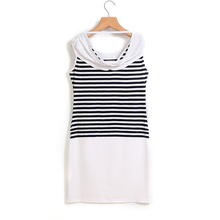 New 2015 summer arrival women s casual clothes hot sale women dress sleeveless round neck striped