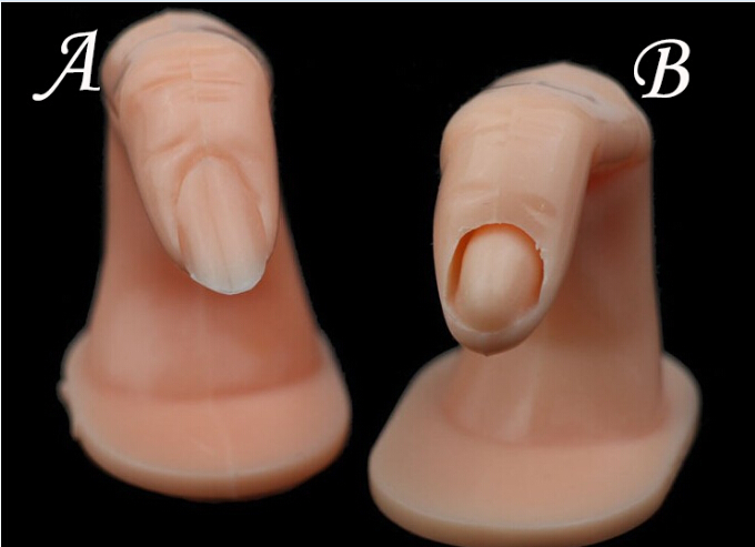 5PCS Fake Fingers Practice Training Display Fingers Nail Art False Tips Display Tool Fingers Model Practice