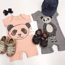 2016 summer MINI RODINI PANDA nununu kids baby boy clothing BABY rompers baby girls clohitng kikikids vetement enfant fille