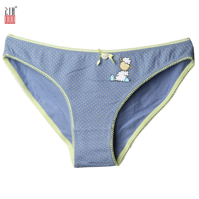 Hot Sale Women Underwear Wholesale Cute Bow Low Waist Girl Triangle Dot Cotton Underwear P47-6