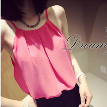 Summer women clothes fashion thin clavicle chiffon small condole belt vest