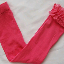 Candy Color Velvet Baby Kids Girl Legging Pants Colorful Lace Side Legging for Gilrs 5 9Y