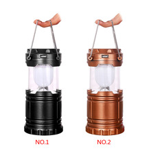 Fast shipping 2 Colors Solar Power Camping Lantern Rechargeable Night Light Hiking Lamp Torch