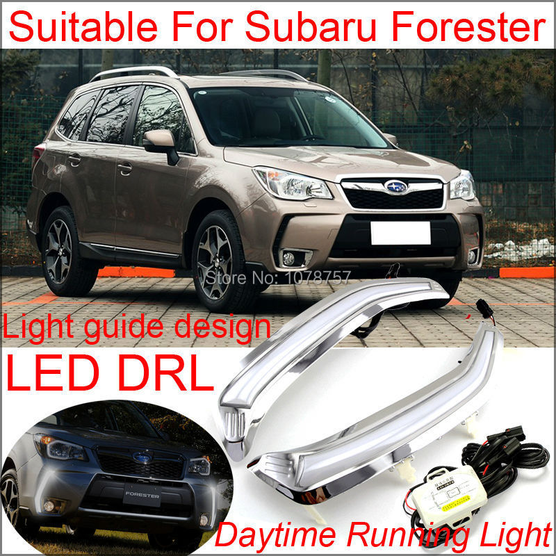 Excellent Car LED DRL For Subaru Forester 2013,Ultra-Bright LED Daytime Running Light For Forester,Full Plating Decoration