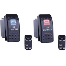 2016 Newest ARB Carling Waterproof Carling Style Bar Carling Rocker Toggle Switch 12V / 24V Blue LED Bar Light Car