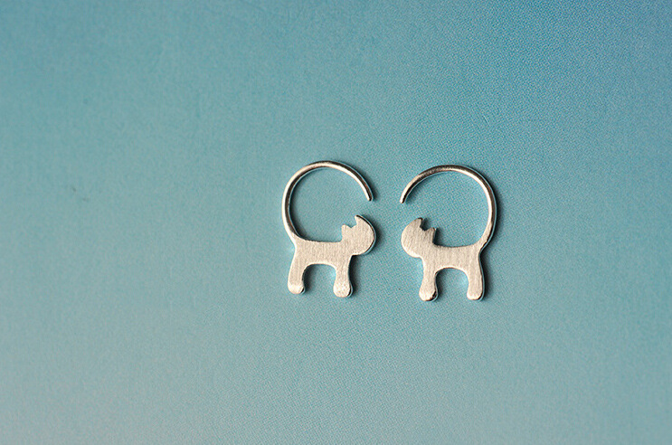s925 sterling silver spirit cat stud earrings lovely cat earring s925 sterling silver spirit cat stud earrings lovely cat earring