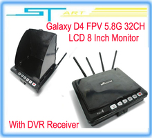 Drop shipping hot Galaxy D4 FPV 5.8G 32CH LCD 8 Inch Monitor With DVR Receiver for dji QR 350PRO rc GPS FPV system qua girl gift