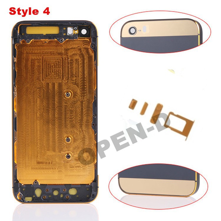 open-d black gold edge housing for iphone5s 04