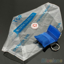 Disposable CPR Resuscitator Mask Keychain Key Ring Emergency Face Shield Rescue 1OS7 45WE