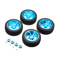 4PCs Rim and Tires with 7mm To 12mm Adapter For 1 18 WLtoys A959 B A979