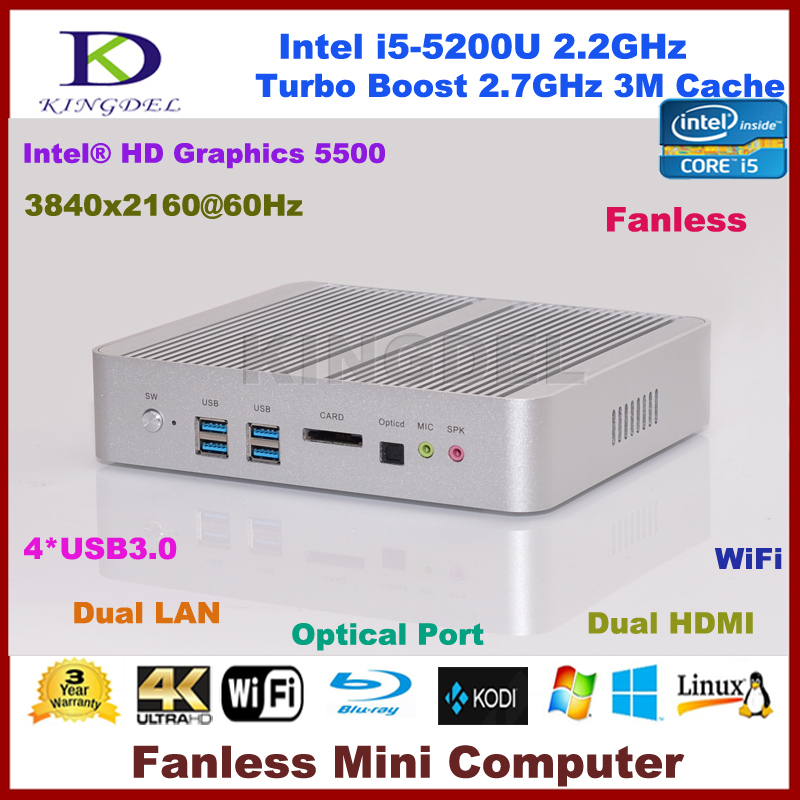 2015  4  htpc -   intel i5 5200u 2.7  broadwell 4    64  ssd 2 * -hdmi + lan  wifi windows , 7