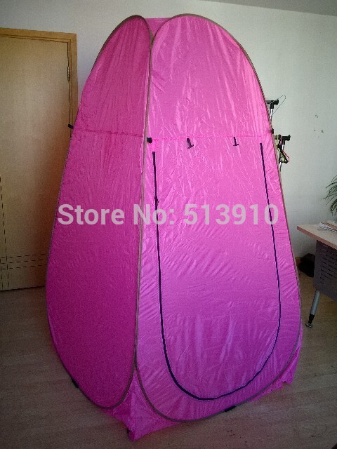 Pink Automatic steel Portable Shower/dreesing/toilet/fishing outdoor pop up tent/quick open changing room for girls