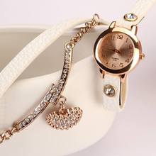 Hot Sale New Arrive Casual Luxury Heart Pendant Women Bracelet Wristwatches Women Dress Watches Fashion Watch