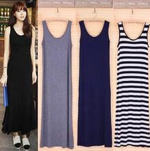 2016 Summer Dress Sexy Women Maxi Dress Solid O-neck Sleeveless Modal Casual Dress Elegant Evening Party Long Dresses Vestidos