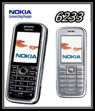 Original Refurbished Unlocked Nokia 6233 cell phone with 2MP camera 3G loud speaker support Russian keyboard