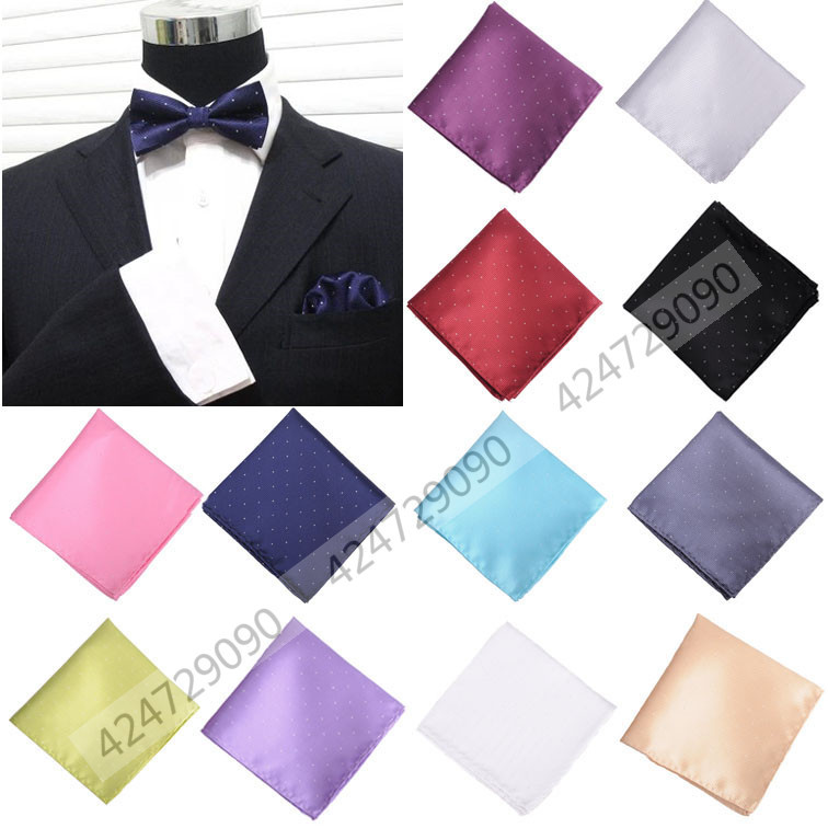 Wedding Men Hanky Pocket Square Handkerchief Polka Dot Luxury JA0001c Free Shipping
