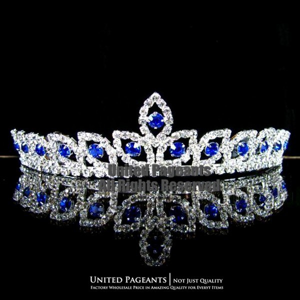 2015 roi bleu couronnes pas cher cristal princesse reine de la couronne de cheveux de mariage
