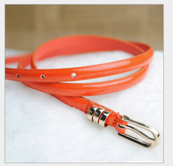 19 Colors fashion belt for women Narrow thin Metallic Pin buckle waistband strap Cintos femininos PU