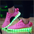 Men Led Shoes 7 Colors Led Luminous Men High Top Led Shoes For Adults Usb Charging