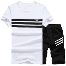 Luxury Brand Summer O-Neck Tracksuit Men Fashion Hoodie Jogging Suits Short Sleeve Sports Wear Male Sweatshirt Plus Size 4XL 5XL