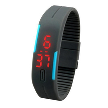 2015 Hottest!New Ultra Thin Men Girl Sports Silicone Digital LED Sports Wrist Watch Unisex Fitness Watches Top Quality 7 Colors