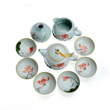 2015 new arrival lotus japanese porcelain tea cup Chinese bone china tea set tea pot kung fu tea set taza novelty gifts