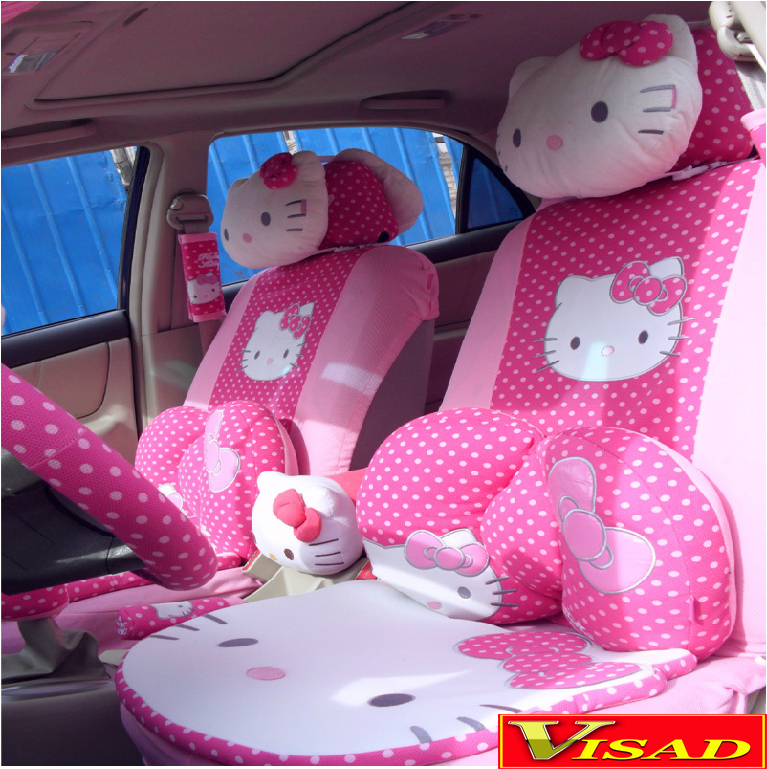Buy free shipping 29pcs/set Car Covers Pink Hello