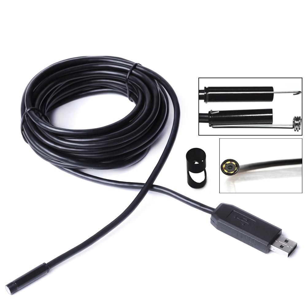7MM 5M Focus Camera Lens USB Cable Waterproof 6 LED Android Endoscope CMOS Mini USB Endoscope Inspection Camera Mirror ENA003